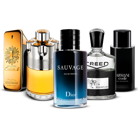 Set de 5 Perfumes – 1 Million, Azzaro Wanted, Sauvage, Creed Aventus i Armani Code [100 ml cada uno]